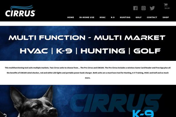 Cirrus theme site design template sample