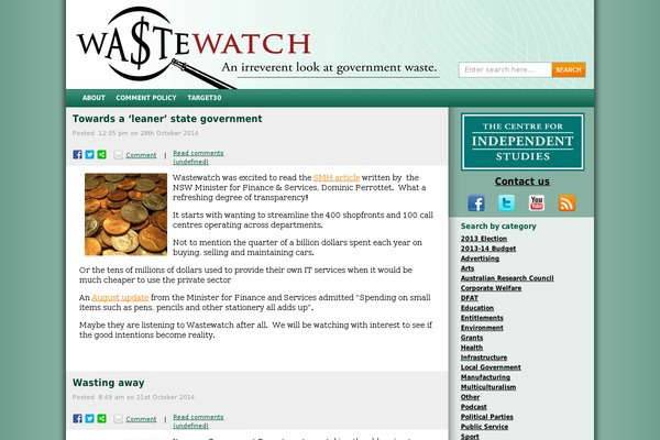 ciswastewatch.org.au site used 9ths-current