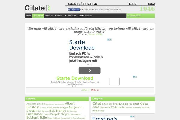 citatet.se site used Temat