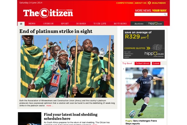 citizen.co.za site used Citizen-2020