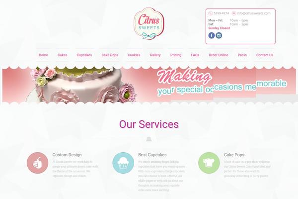 Sweet-cake theme site design template sample