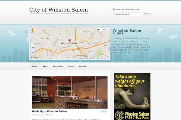 City Guide theme site design template sample