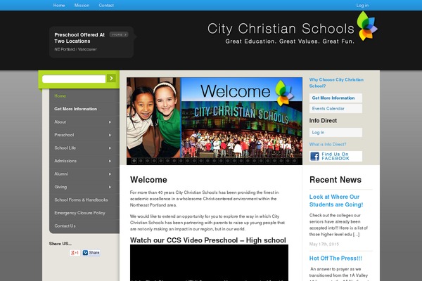citychristianschool.com site used School-theme