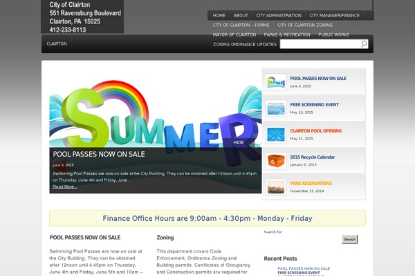 Site using Awesome Weather Widget plugin