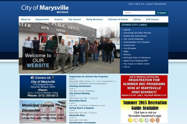 cityofmarysvillemi.com site used Marysville