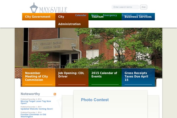 cityofmaysville.com site used Maysville2014