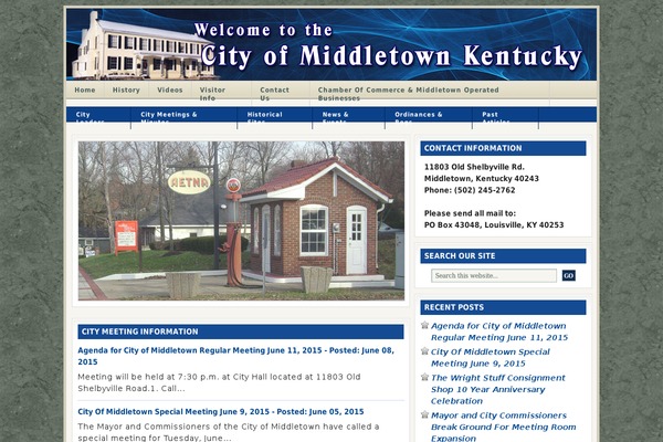 cityofmiddletownky.org site used Lifestyle 2.0