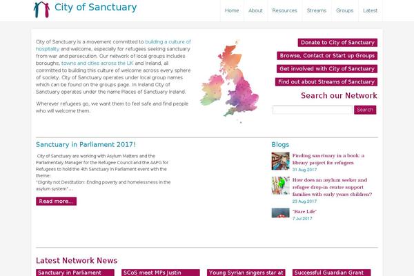 cityofsanctuary.org site used Sanctuary