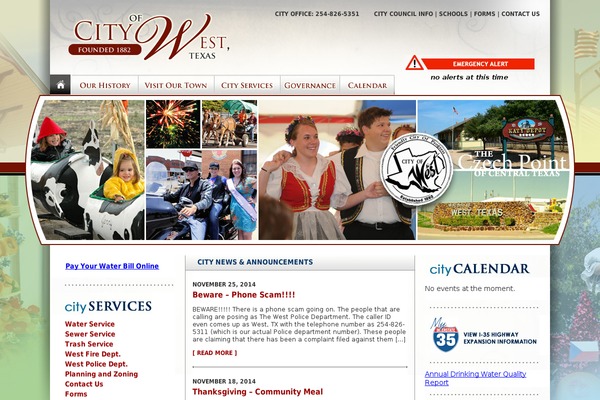 cityofwest.com site used Cityofwest