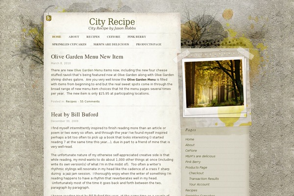 cityrecipe.com site used Autumn-forest