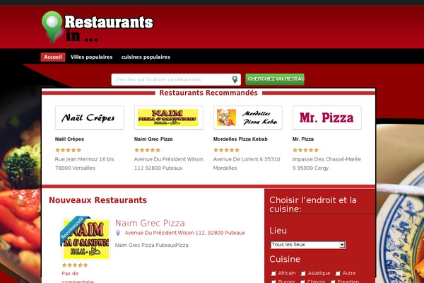 cityresto.fr site used Geocrafttheme-pizza