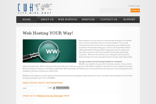 citywidehost.com site used Theme1168