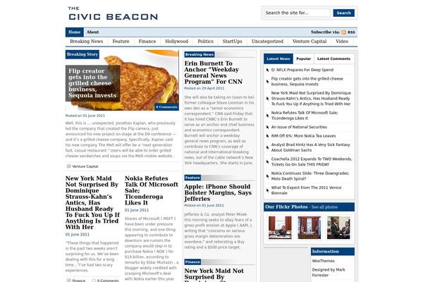 civicbeacon.com site used Livewire