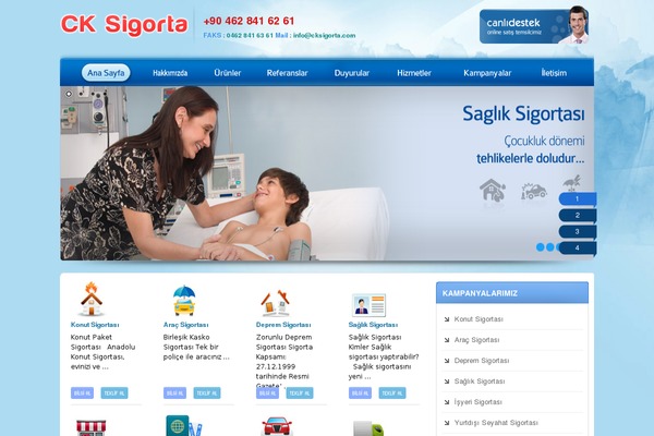 cksigorta.com site used Sigorta