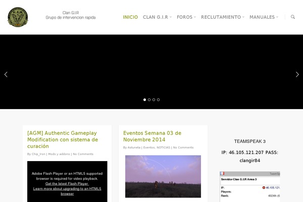 clangir.es site used Salient5.0