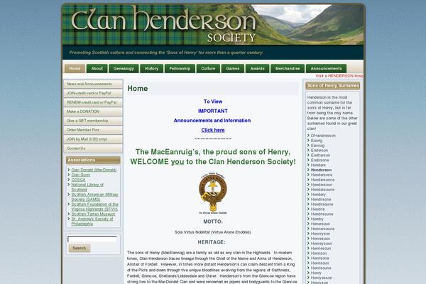 clanhendersonsociety.org site used Clanhenderson3