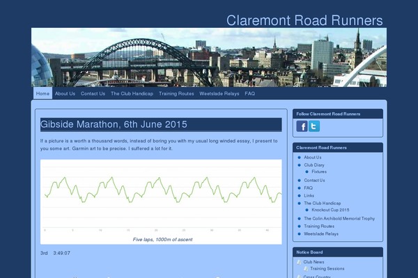 claremontroadrunners.co.uk site used Bootstrap Basic4