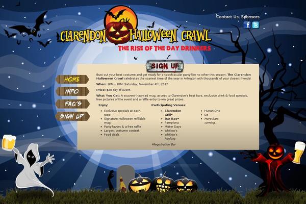 clarendonhalloweencrawl.com site used Clarendonhalloween