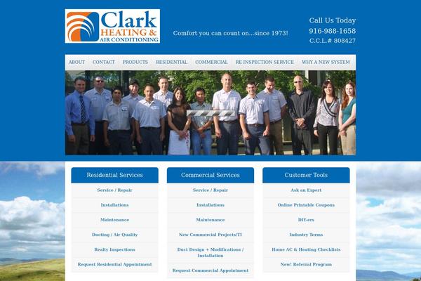 clarkheatandair.com site used Clark_theme