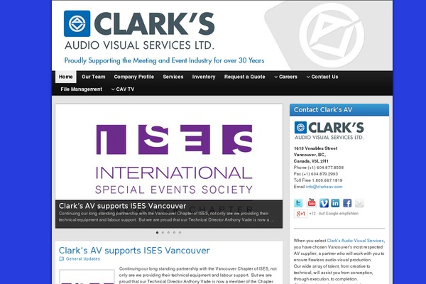 WordPress website example screenshot