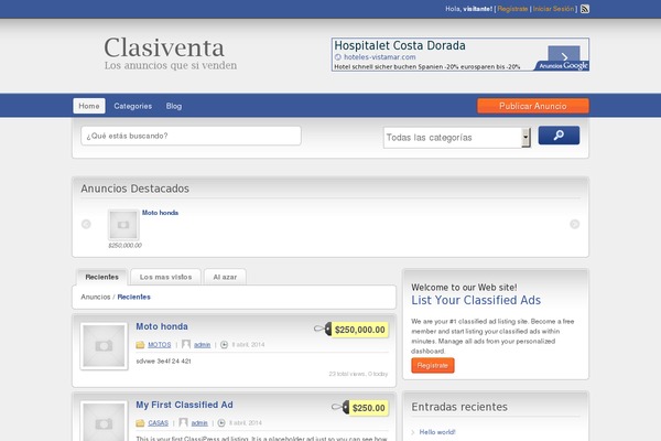 ClassiPress theme site design template sample