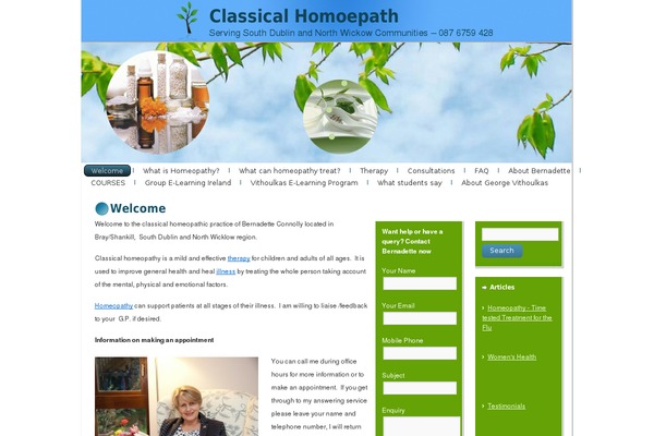 classicalhomeopath.ie site used Homeopathic