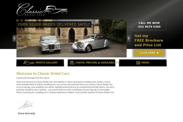 classicbridalcars.com.au site used Bridalcars