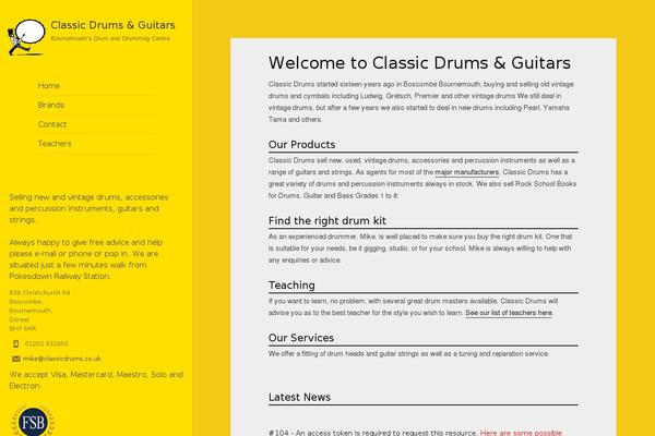 classicdrums.co.uk site used Classicdrums