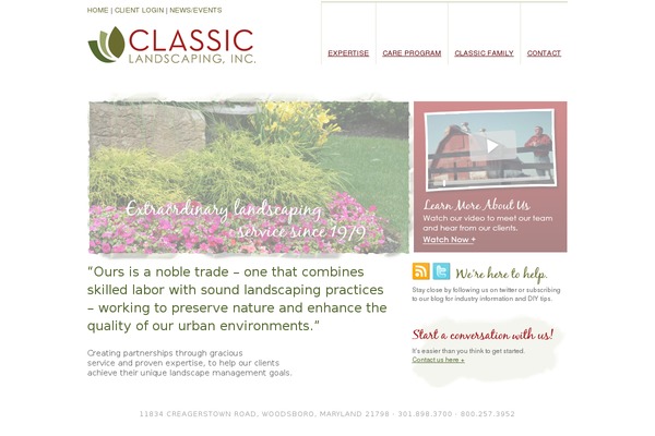 classiclandscaping.com site used Modern