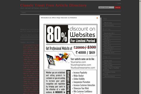 Site using Homepage-pop-up plugin