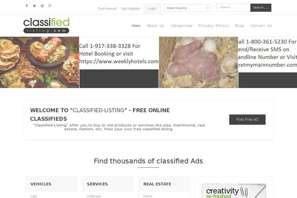 Classiads theme site design template sample