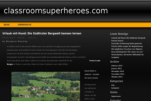 classroomsuperheroes.com site used Layers