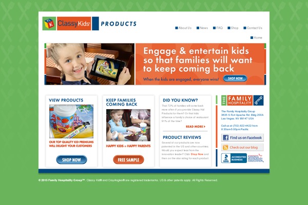 classykidproducts.com site used Familyhospitality
