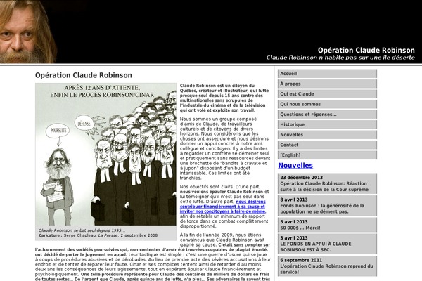 clauderobinson.org site used Robinson