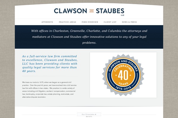 clawsonandstaubes.com site used Clawson_staubes