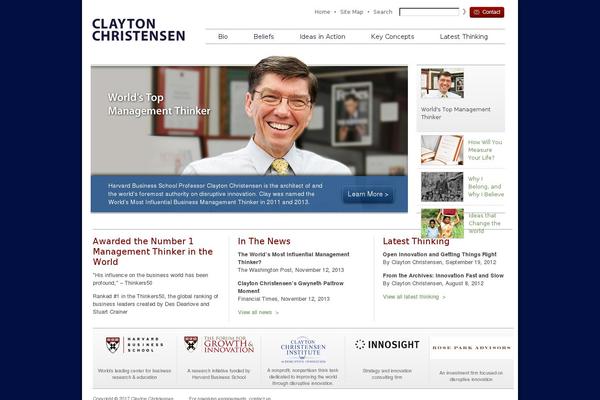 claytonchristensen.com site used Clayton