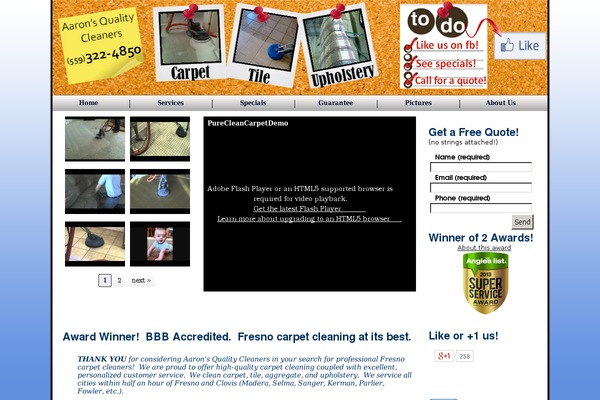cleanfresnocarpets.com site used Pureclean