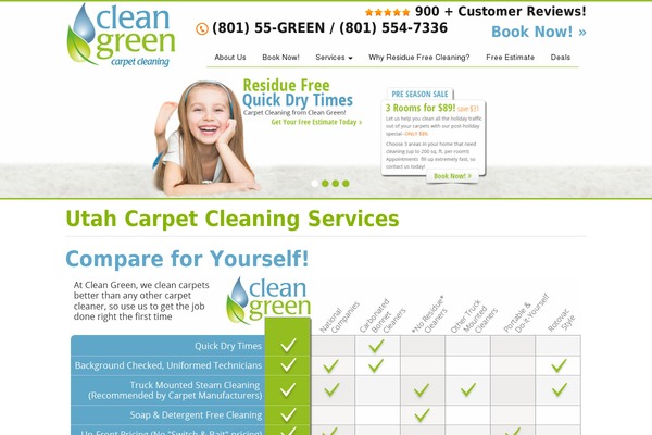 cleangreencarpetcleaning.com site used Ydg-v3.1