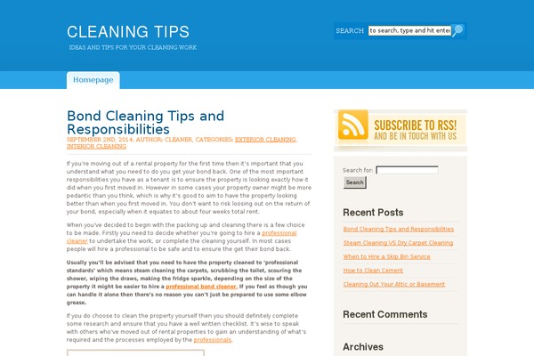 cleaning-tips.com.au site used BlueSensation