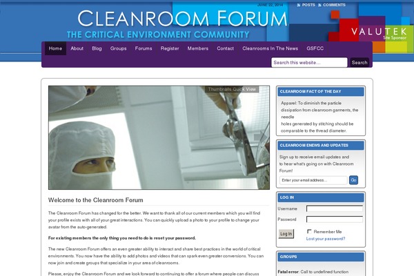cleanroomforum.com site used Newsback