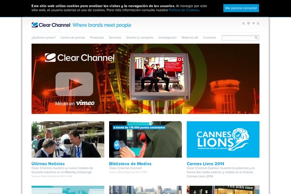 clearchannel WordPress theme, websites list used clearchannel theme clearchannel theme websites examples