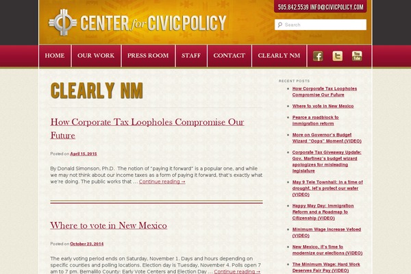 clearlynewmexico.com site used Civicpolicy