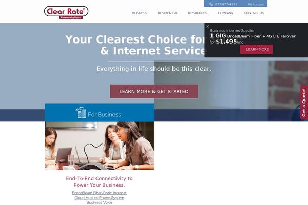 clearrate.com site used Modern-theme