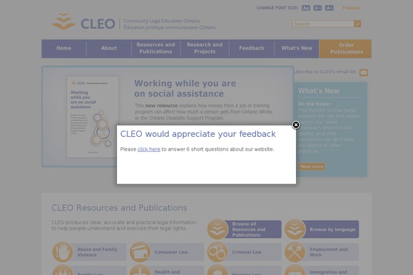 cleo.on.ca site used Orders-cleo