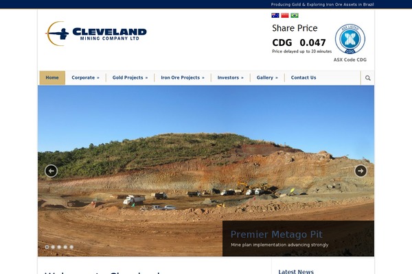 clevelandmining.com.au site used Cleveland