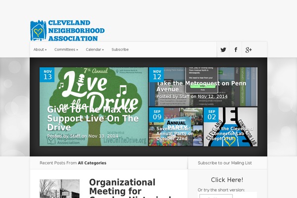 clevelandneighborhood.org site used Organic-lite