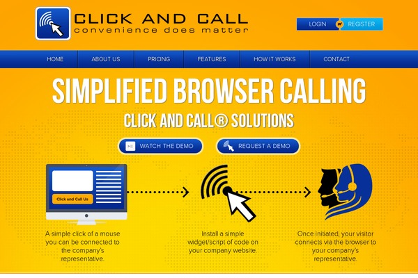 clickandcall.com site used Clickandcall
