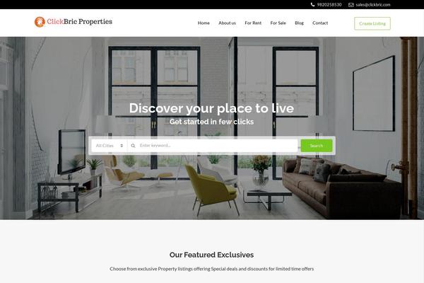 Houzez theme site design template sample