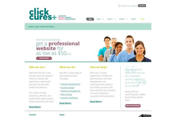 clickcures.com site used Cctemplatev4