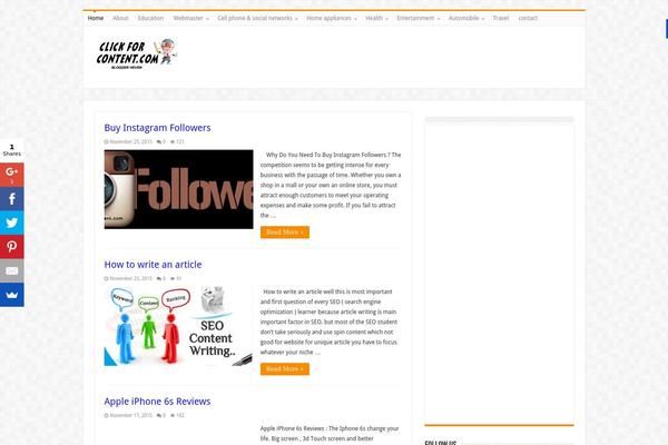 Sahifa theme site design template sample